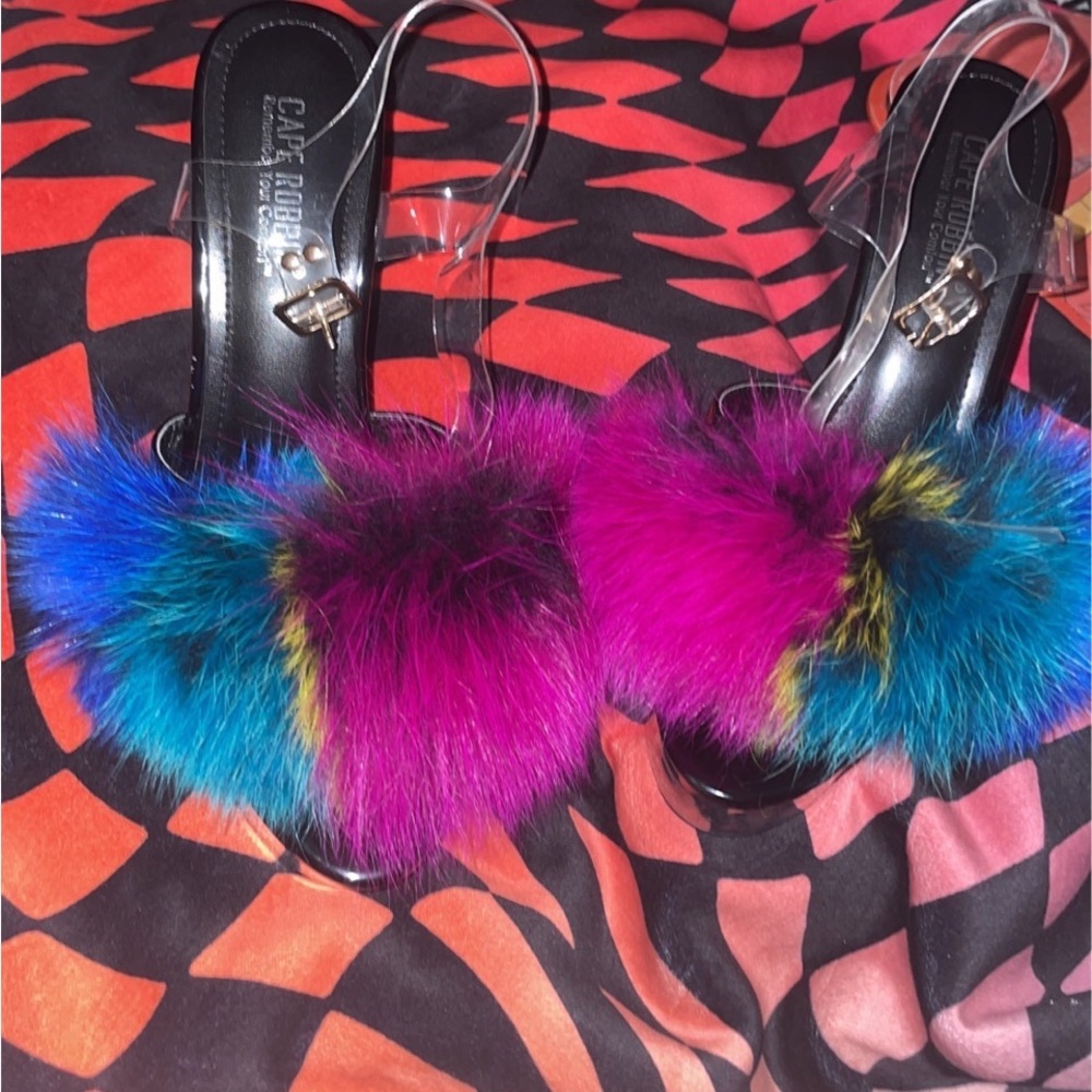 Dolls Kills Cape Robbin fluffy heels
